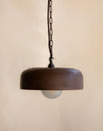 Concrete Large Wide Bowl Pendant