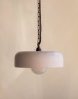 Concrete Large Wide Bowl Pendant