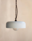 Concrete Large Wide Bowl Pendant