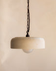 Concrete Large Wide Bowl Pendant