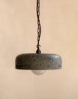 Concrete Large Wide Bowl Pendant