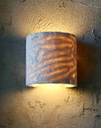 Fossil Coral Tube Flush Wall Sconce