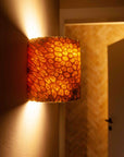 Fossil Coral Tube Flush Wall Sconce
