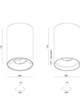 Fuoco Surface Mount Adjustable Downlight