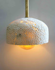 Fossil Coral Pearl Hanging Pendant