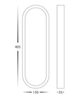 Oblong Alabaster Glass Wall Light