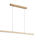 Round Ash Wood Linear Pendant