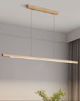Round Ash Wood Linear Pendant