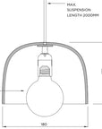 Cast Bell Ceramic Pendant
