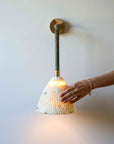 Fossil Coral Arc Cone Wall Light