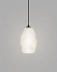 White Hand Blown Glass Pendant