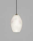 White Hand Blown Glass Pendant