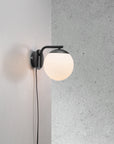 Grant Opaque Wall Light | Black or Brass