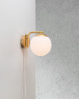 Grant Opaque Wall Light | Black or Brass