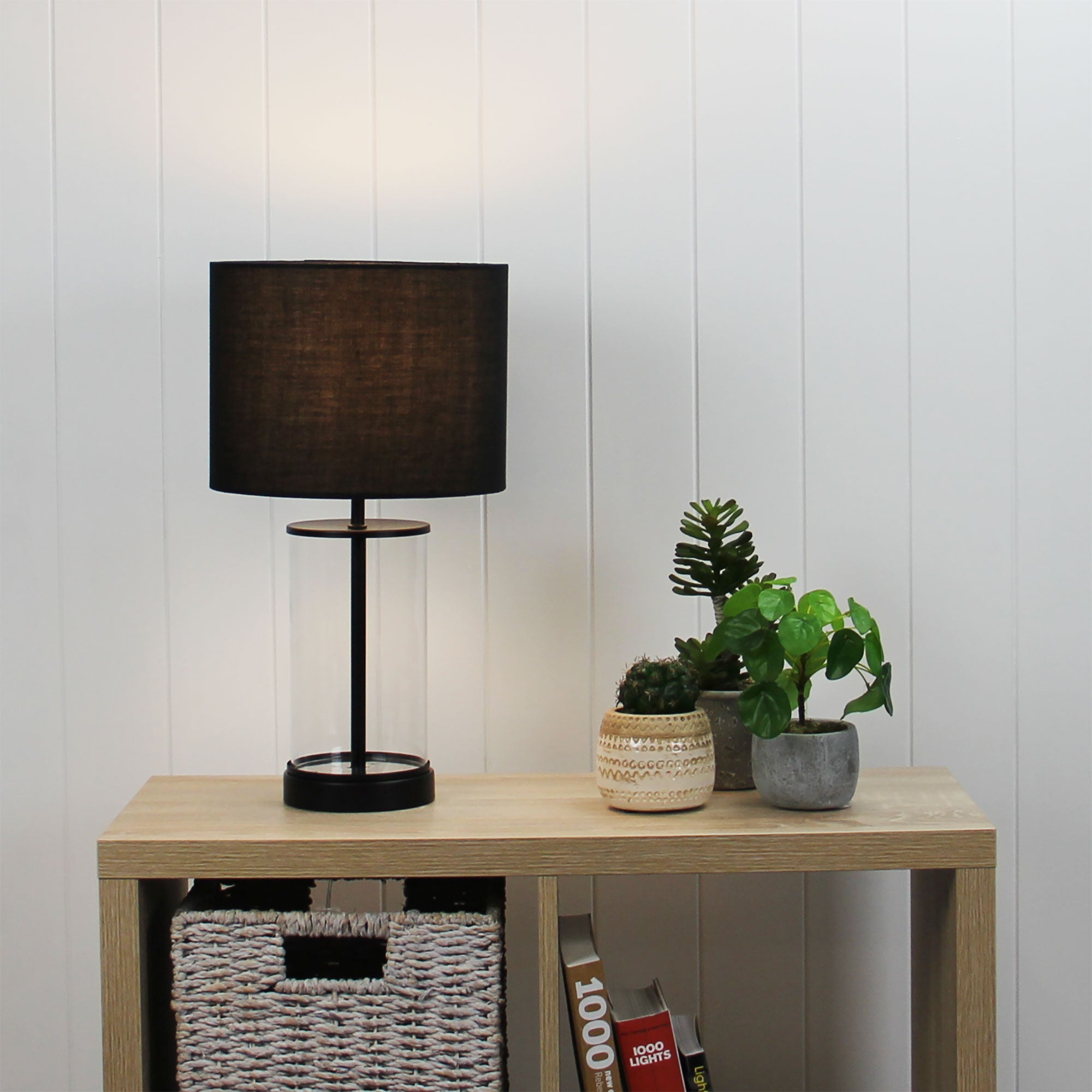 Black Glass Table Lamp – The Light House Noosa