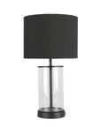 Black & Glass Table Lamp