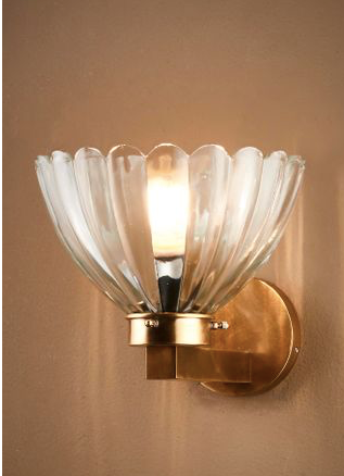 Vintage glass sconce deals