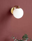 Grant Opaque Wall Light | Black or Brass