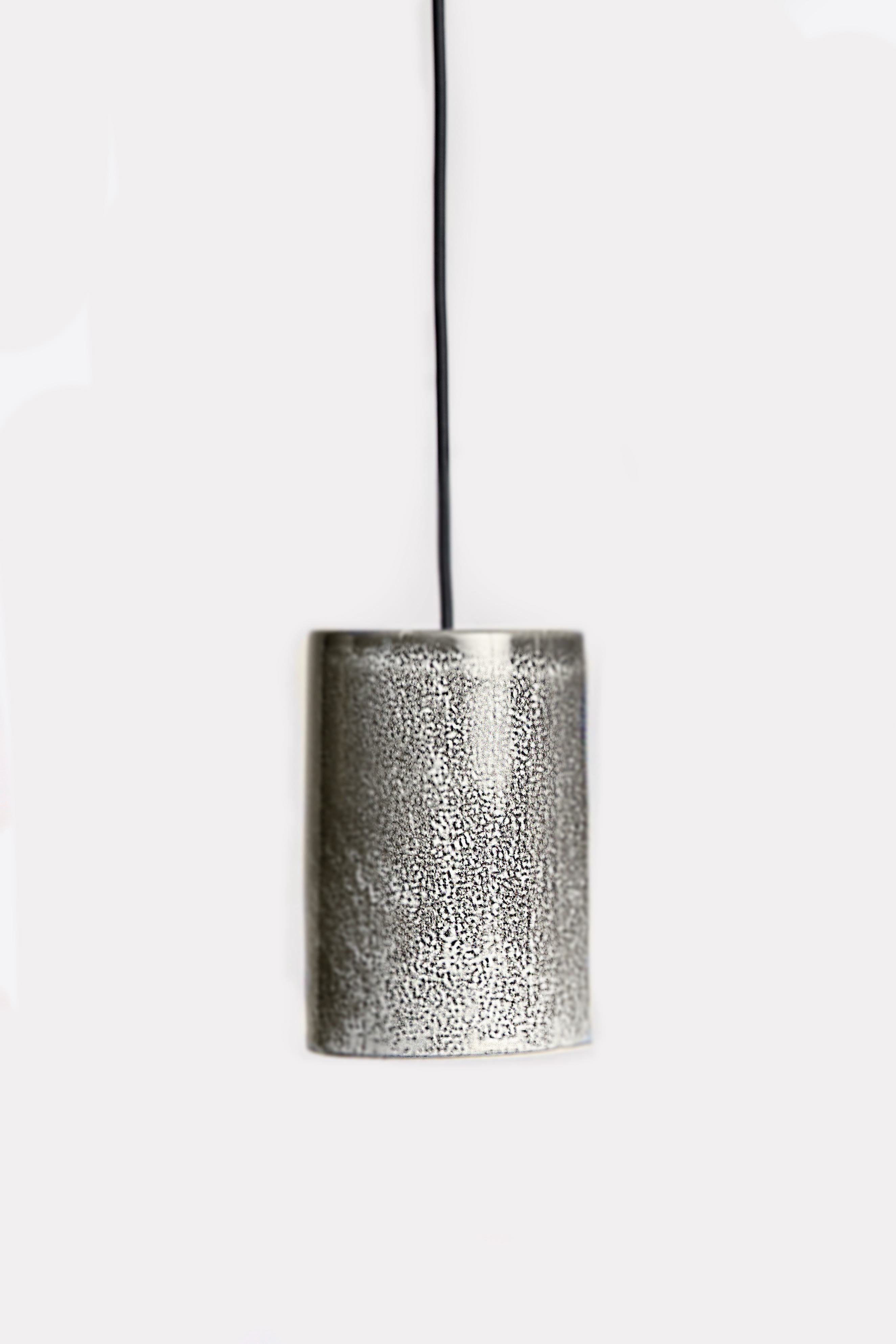 Cast Cylinder Ceramic Pendant