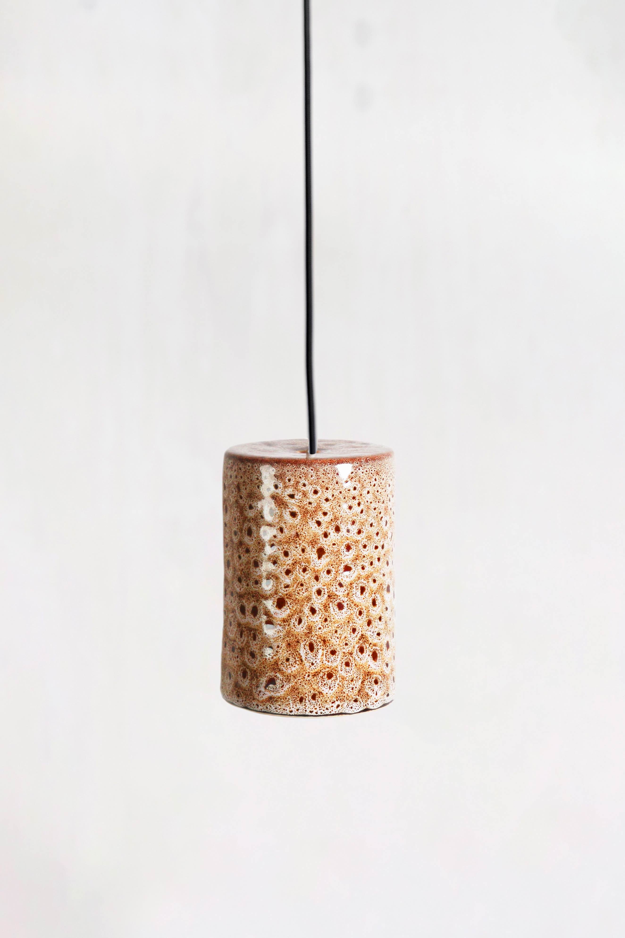 Cast Cylinder Ceramic Pendant