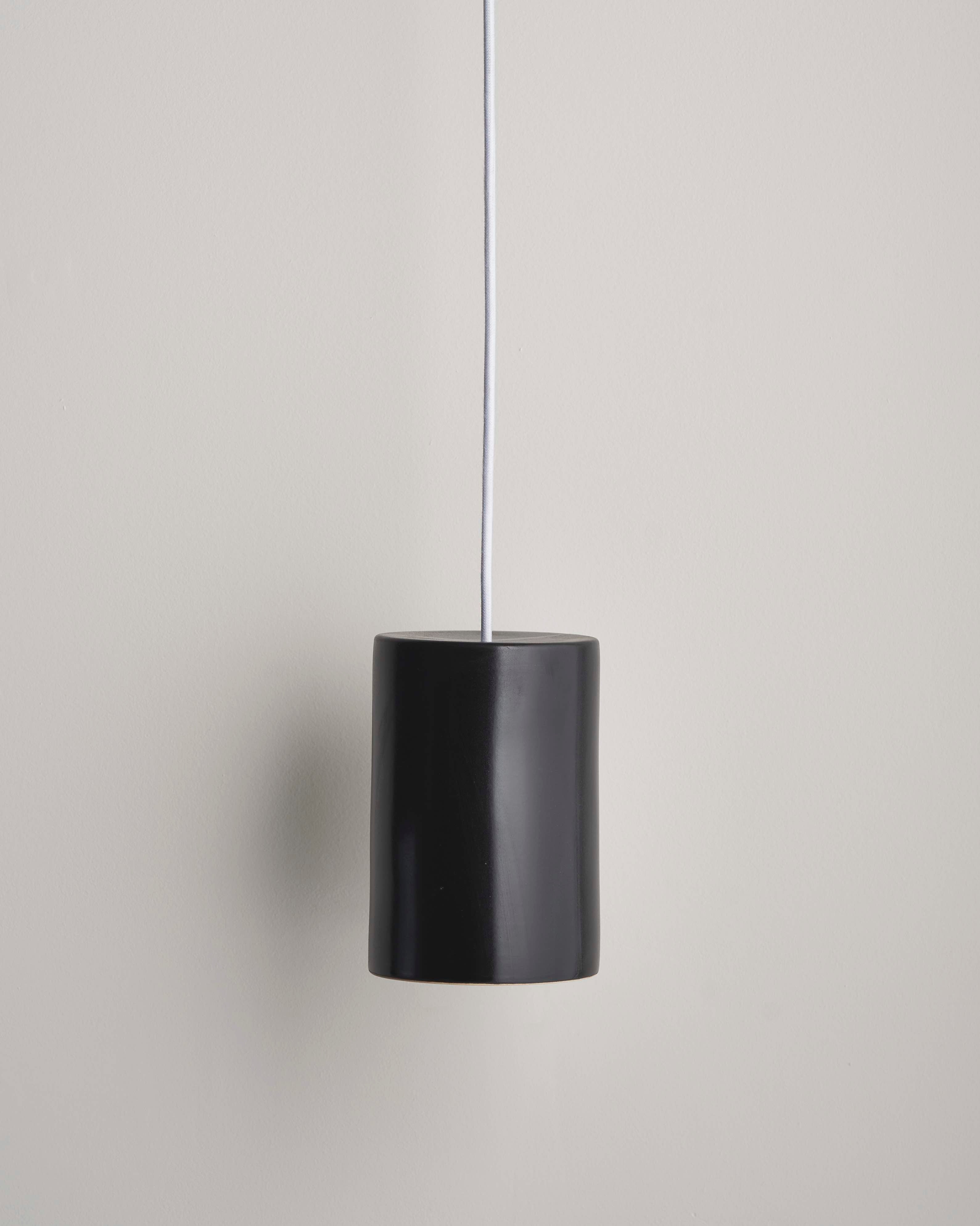 Cast Cylinder Ceramic Pendant