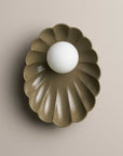 Ceramic Wall Oyster Sconce Light