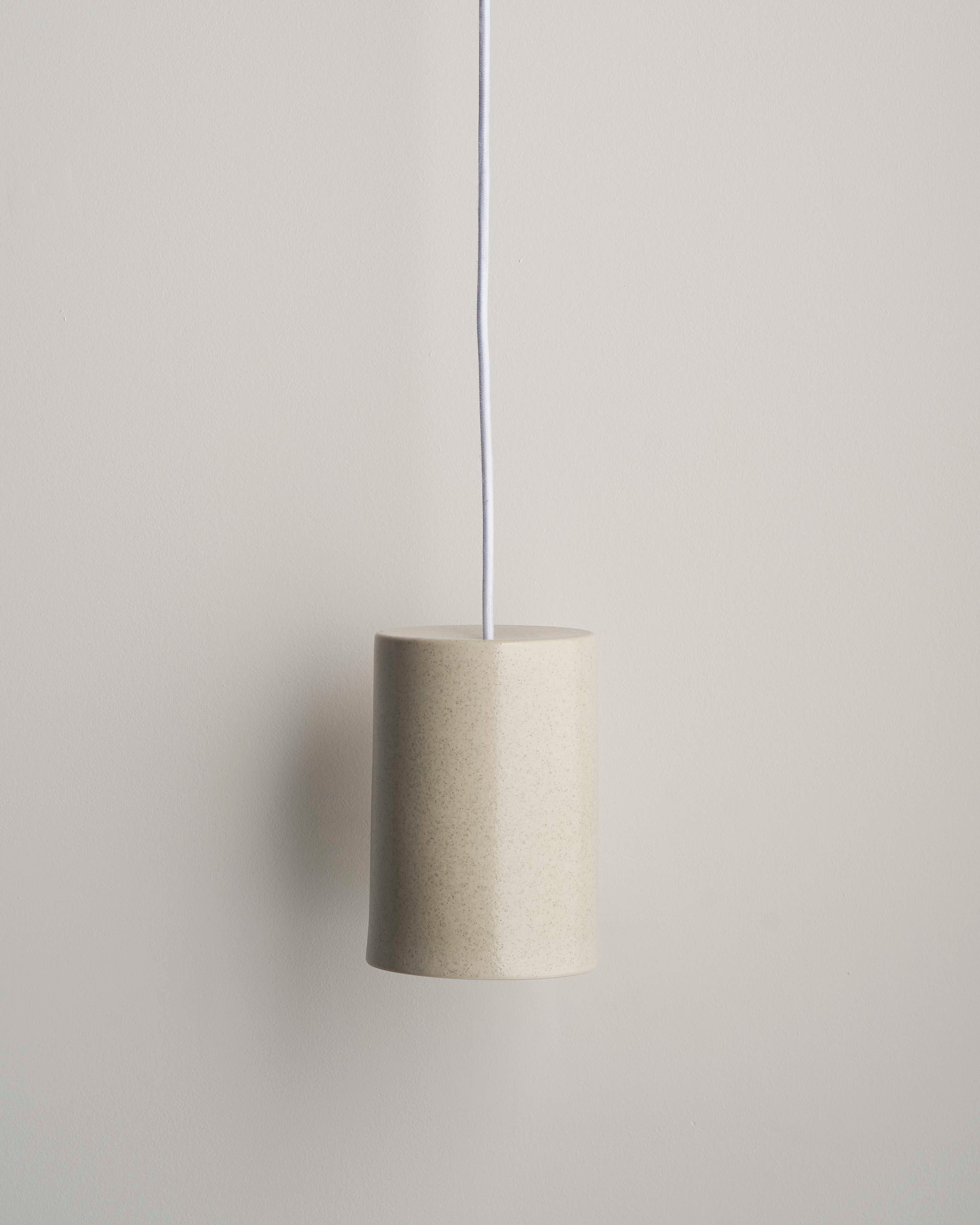 Cast Cylinder Ceramic Pendant