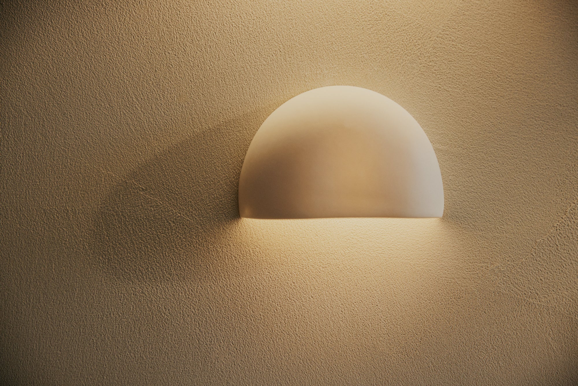 Handmade Porcelain Crescent Wall Light