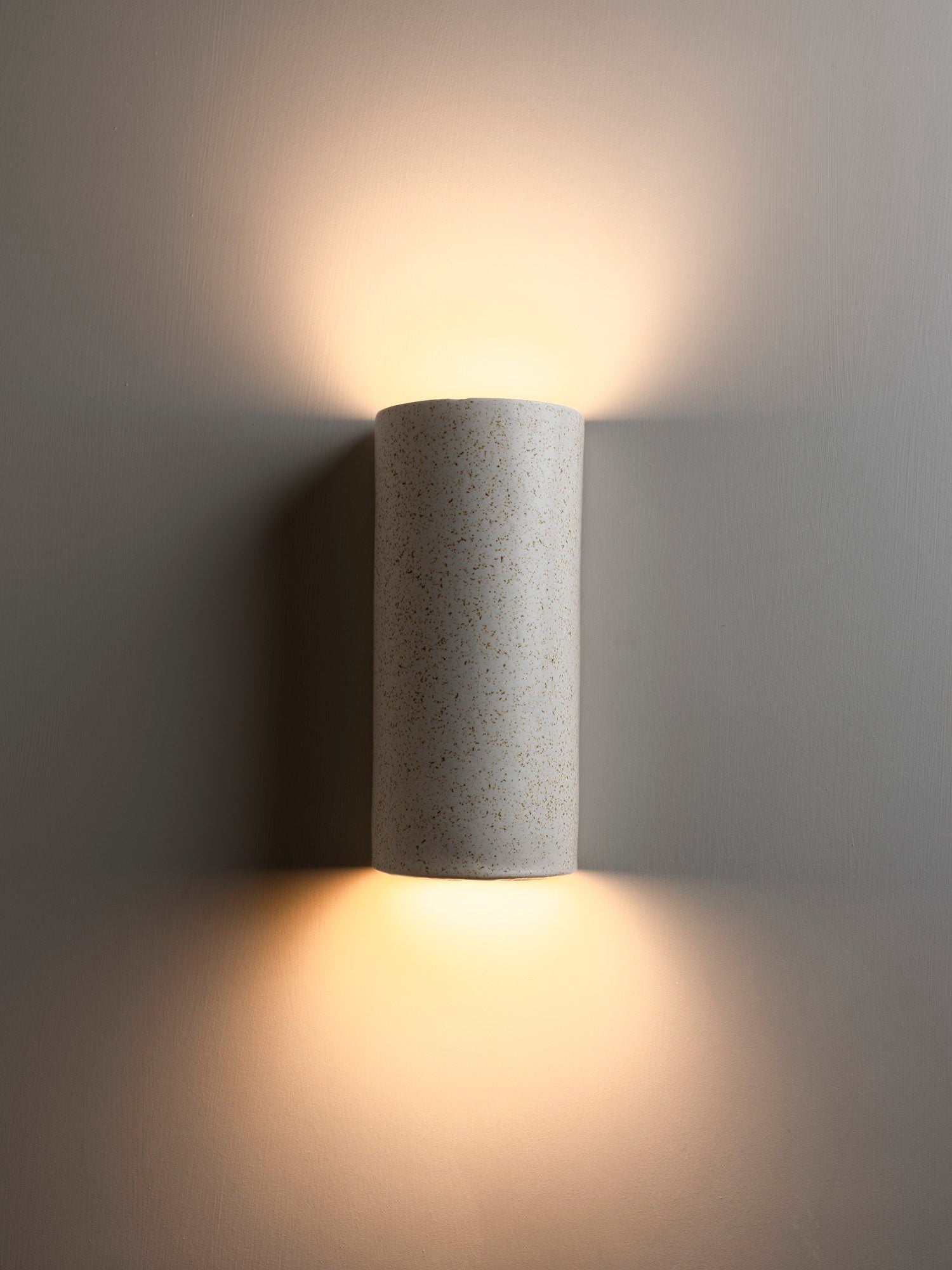 Handmade Ceramic Wall Light IP65 - Freckles | Short or Tall