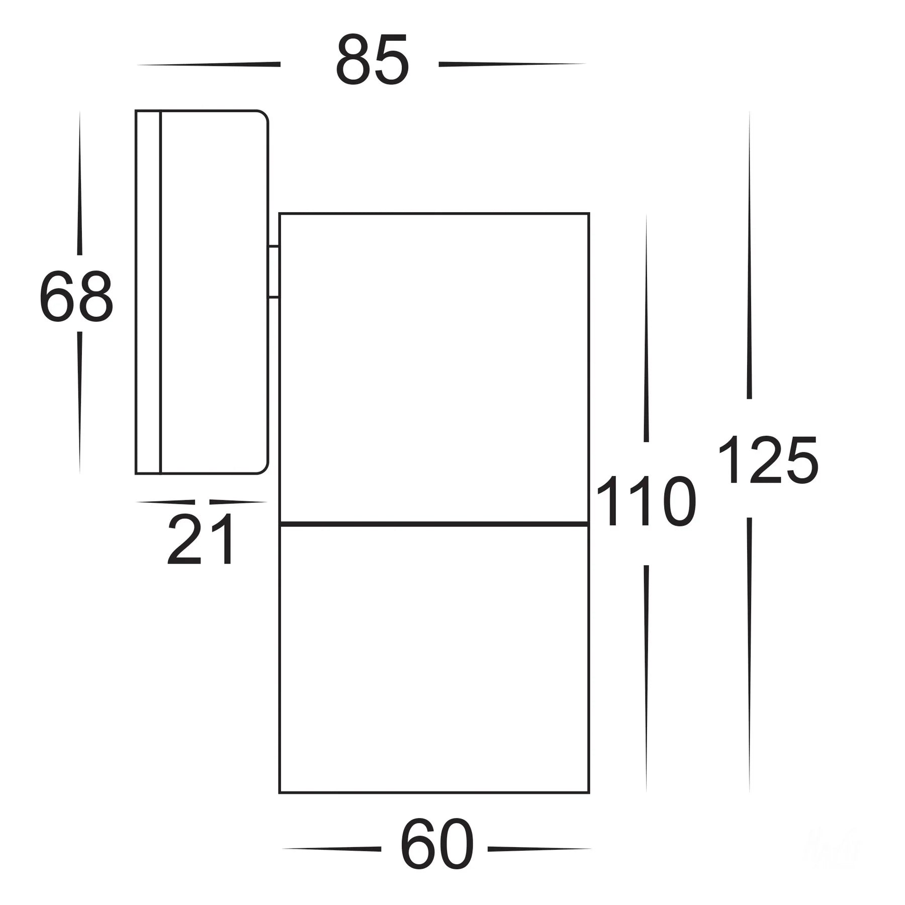 Fixed Down Wall Light