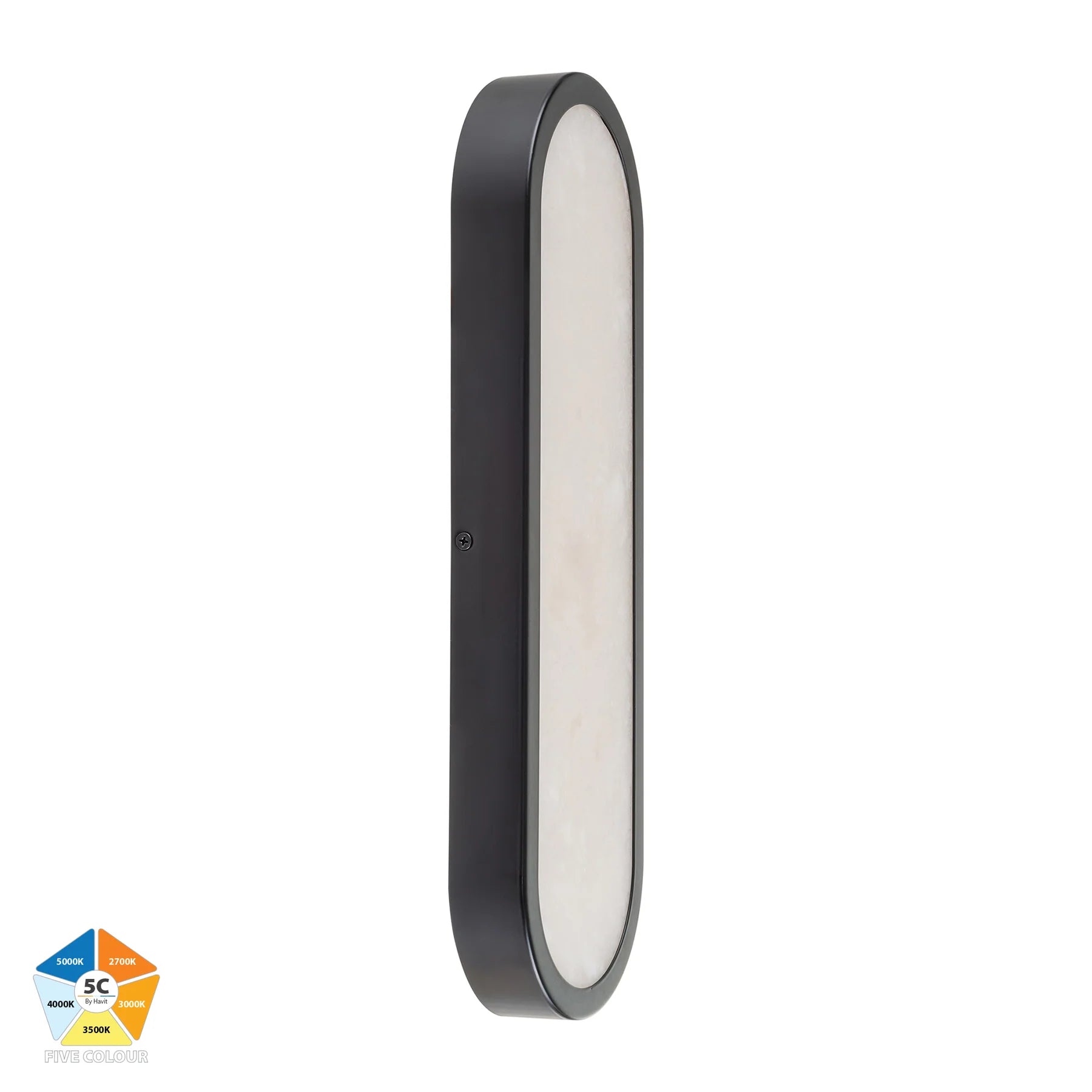 Oblong Alabaster Glass Wall Light