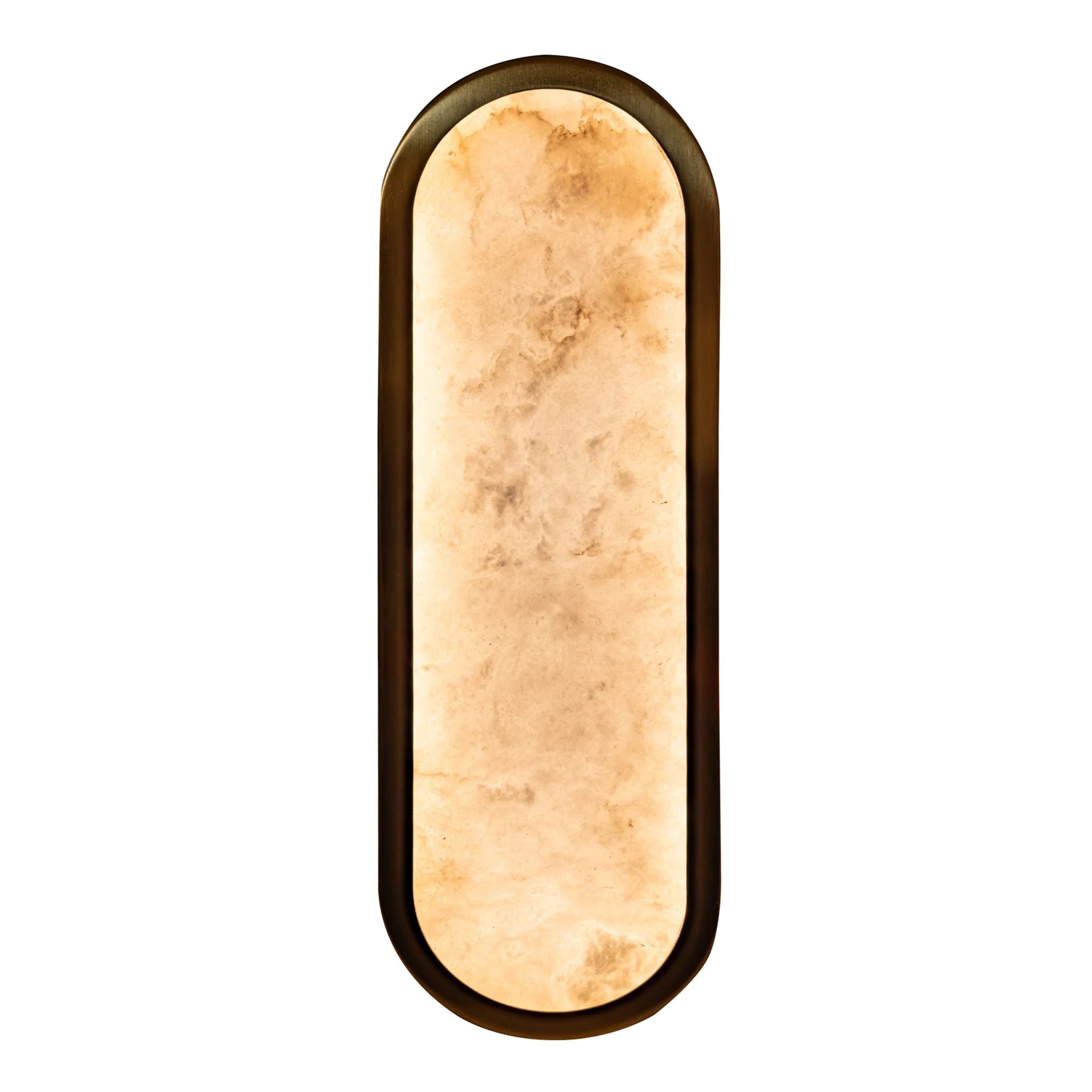 Oblong Alabaster Glass Wall Light