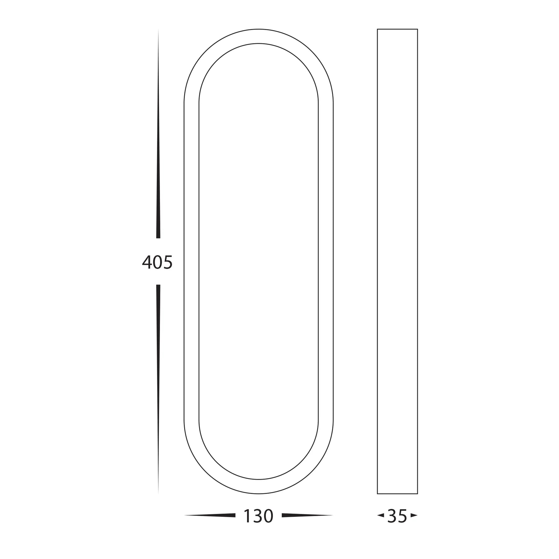 Oblong Alabaster Glass Wall Light