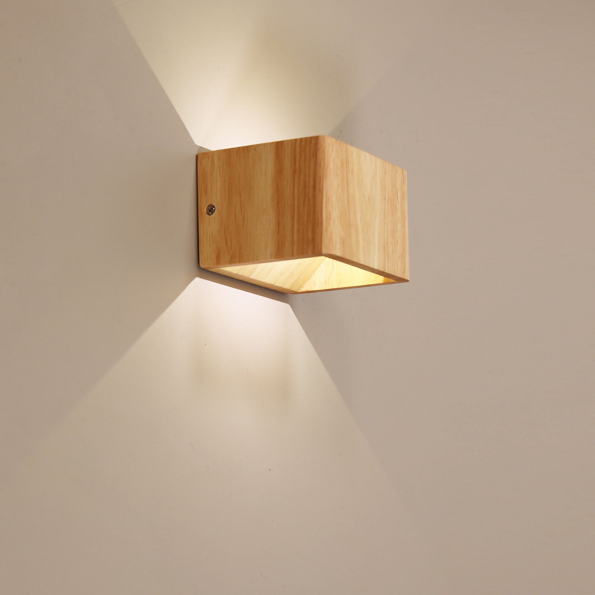 Wall wood outlet light