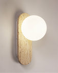 Travertine Opal Glass Wall Light
