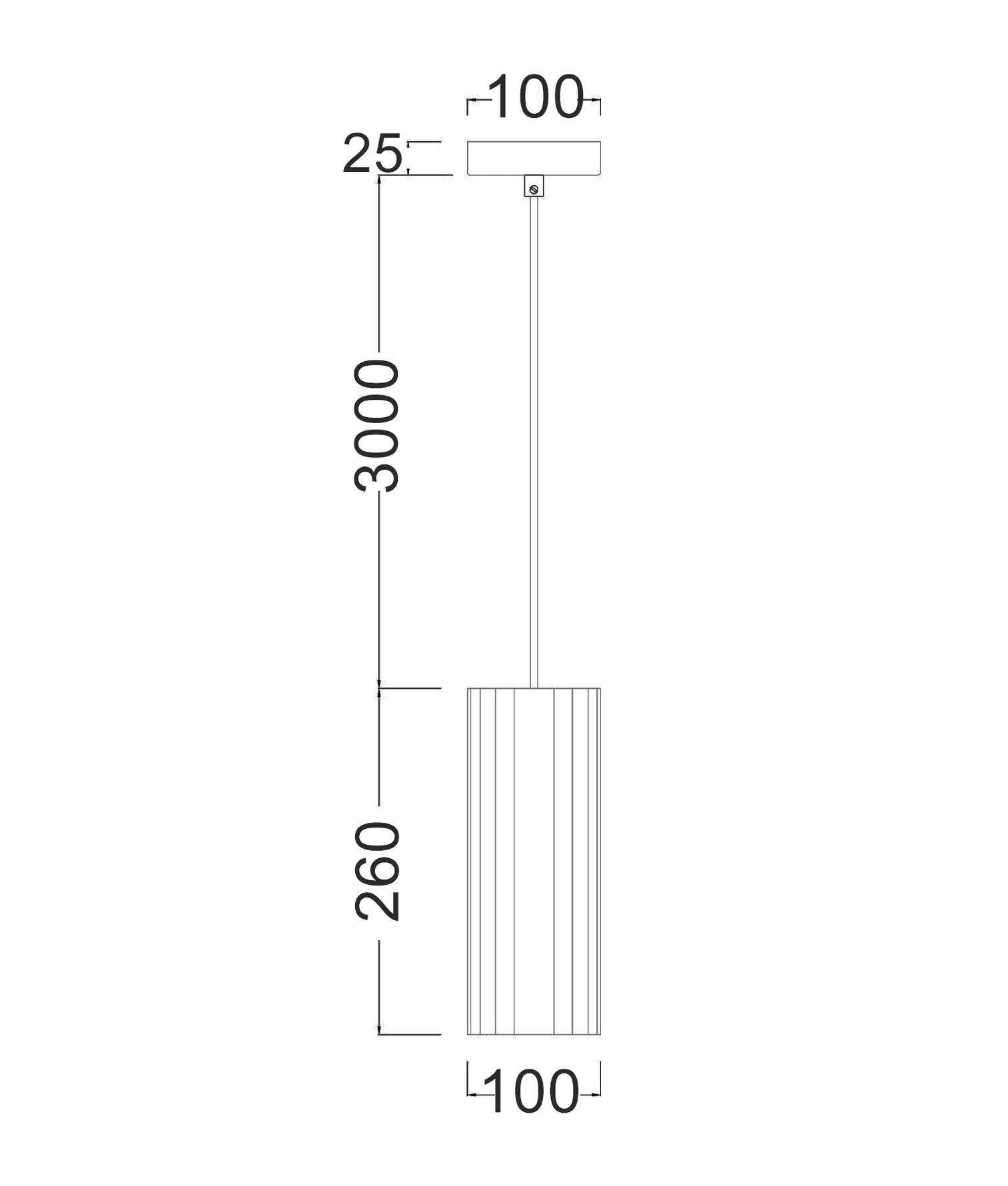 Oblong Travertine Pendant