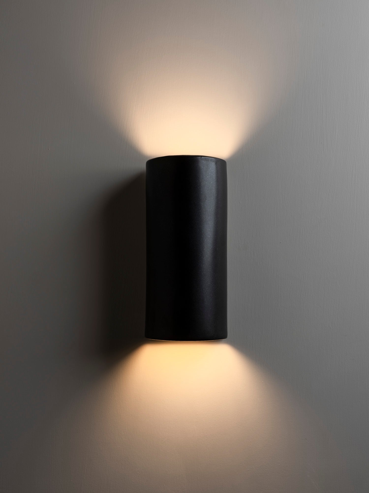 Handmade Ceramic Wall Light IP65 - Slate | Short or Tall