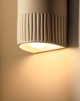Handmade Ceramic Wall Light IP65 - Stone | Short