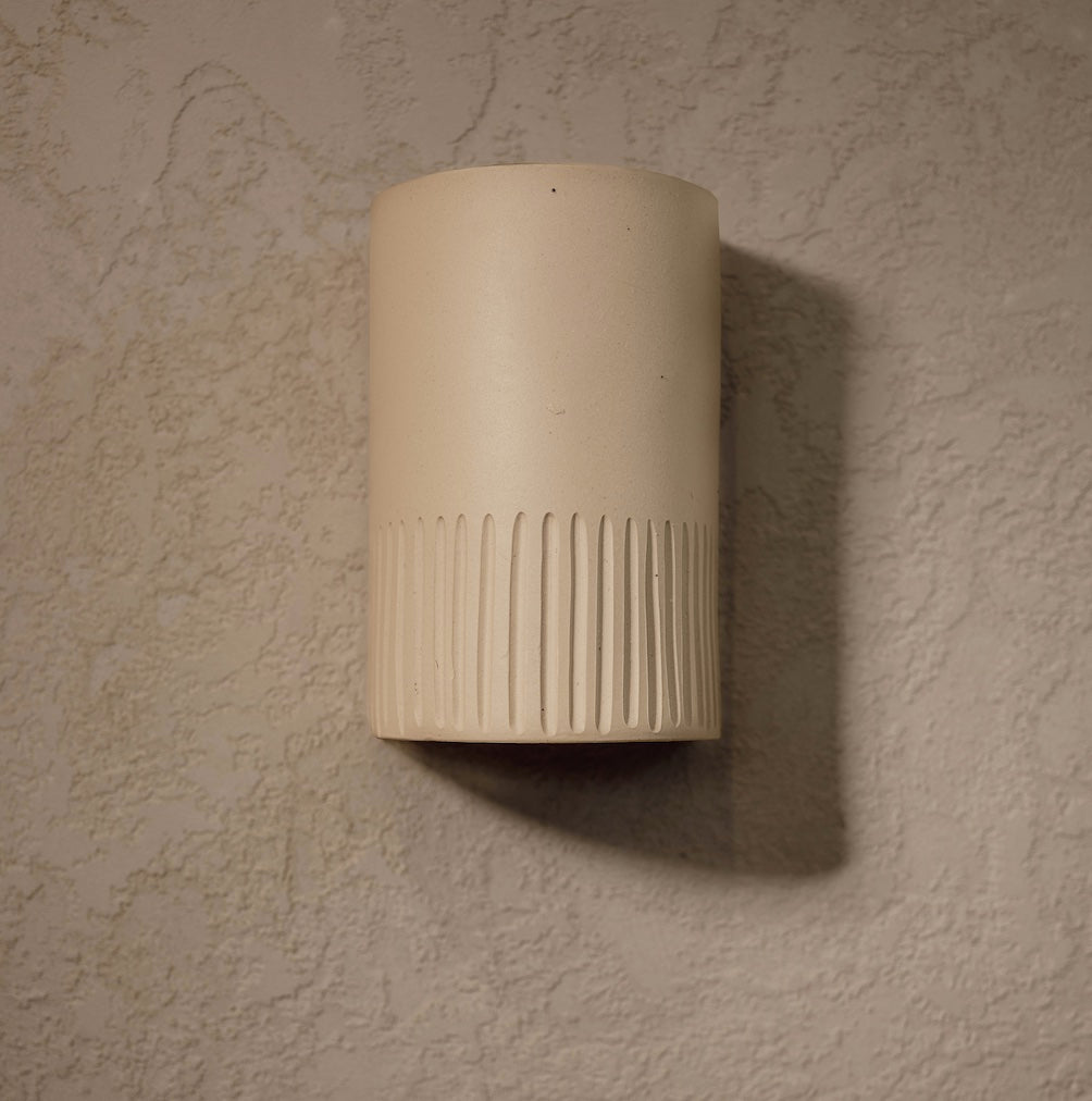 Interior Handmade Ceramic Wall Light - Stone | Short