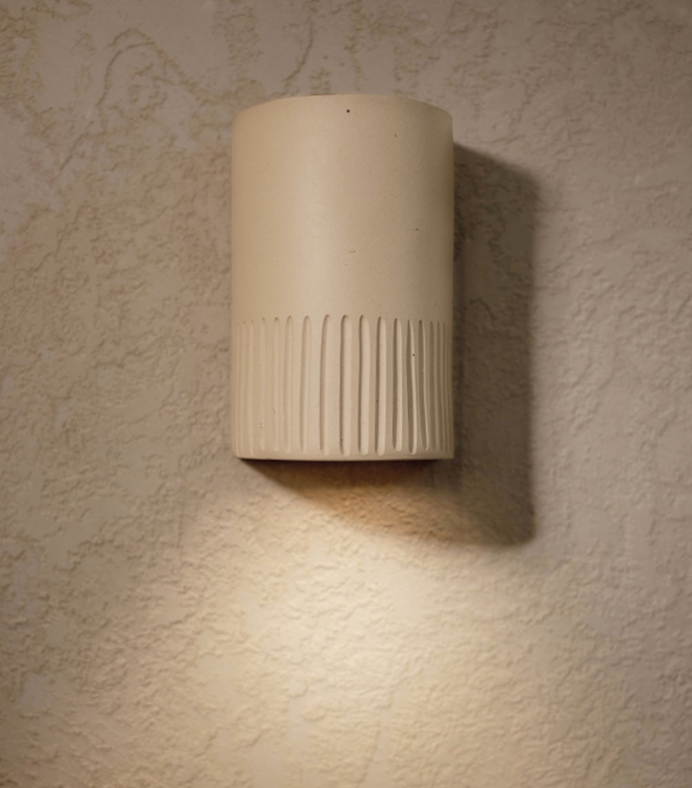 Interior Handmade Ceramic Wall Light - Stone | Short