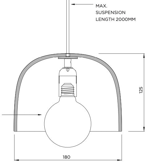 Cast Bell Ceramic Pendant