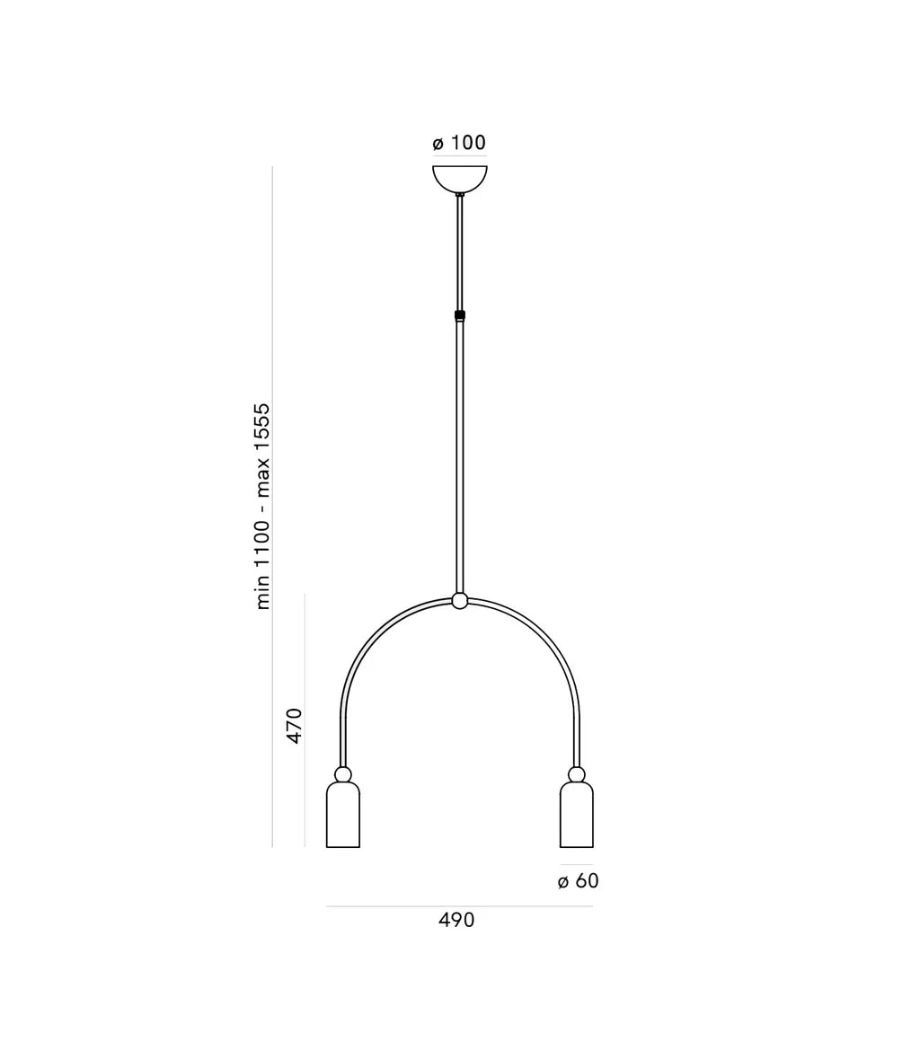 Madame 2 Light Pendant