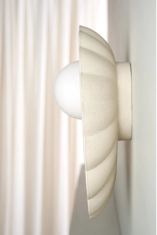 Ceramic Wall Oyster Sconce Light