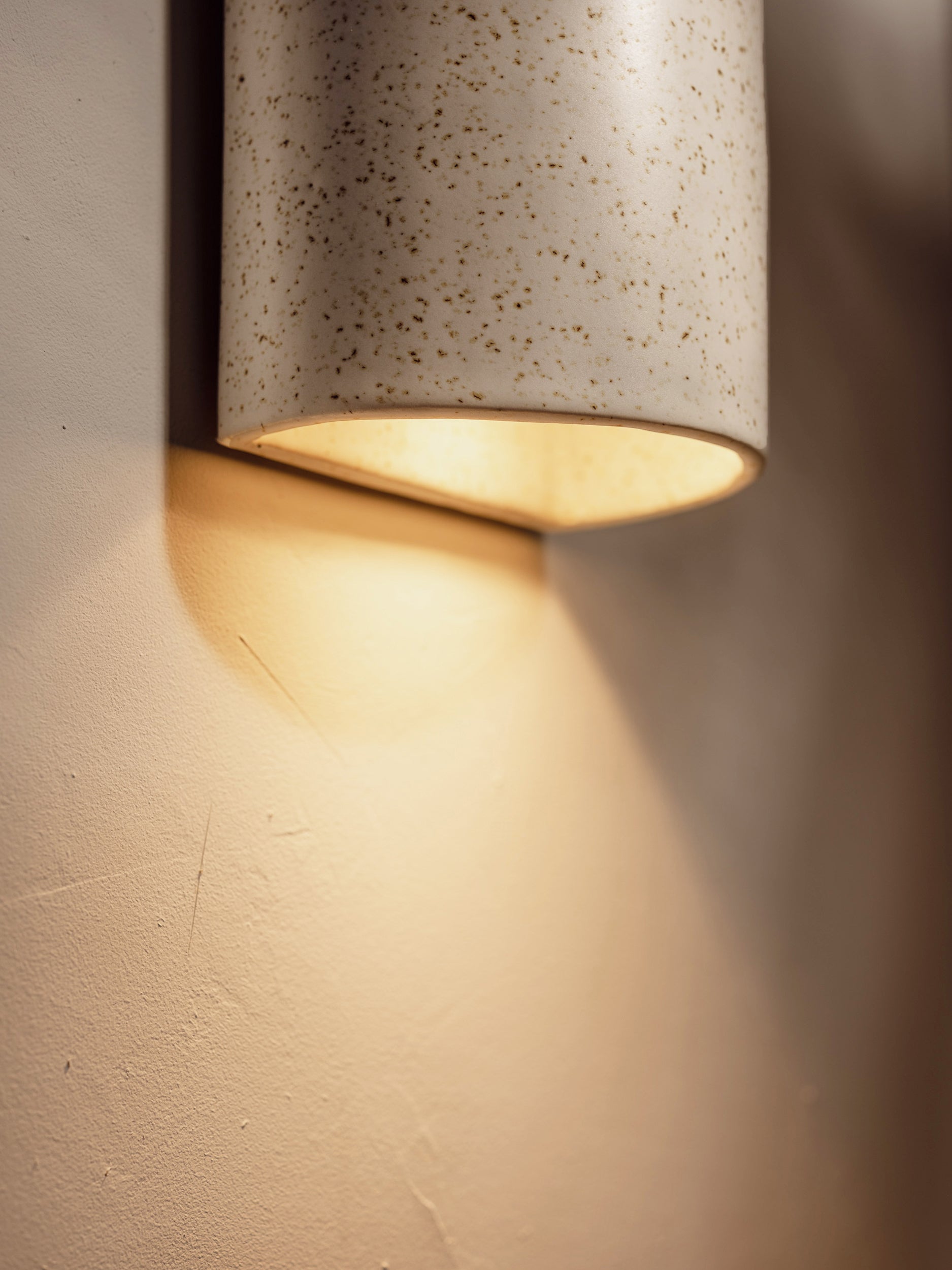 Interior Handmade Ceramic Wall Light - Freckles | Short or Tall