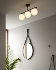 Sam Opaque Ceiling Light | Black or Brass