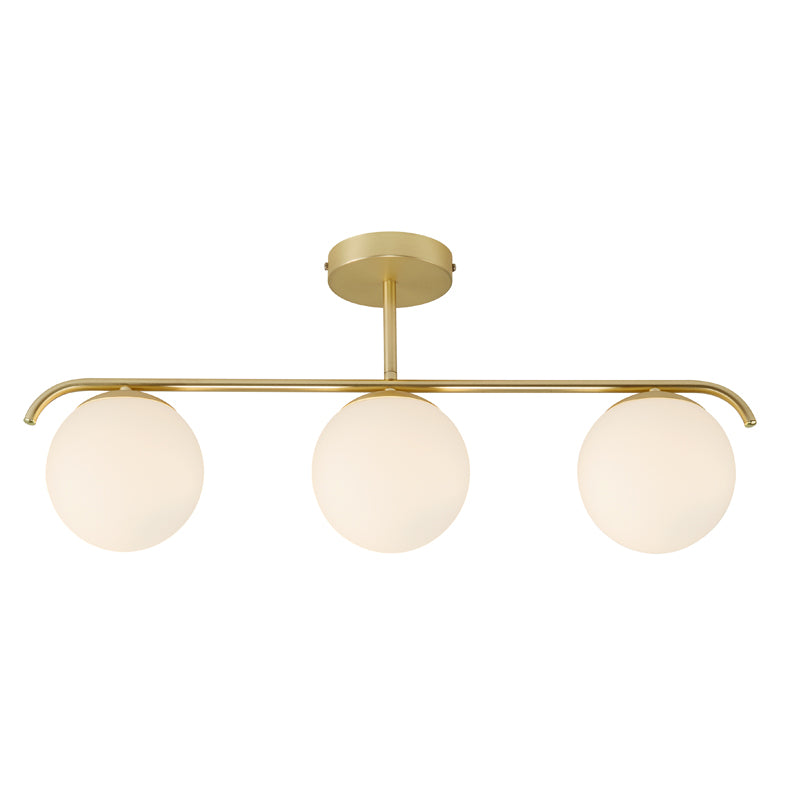 Sam Opaque Ceiling Light | Black or Brass