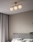 Sam Opaque Ceiling Light | Black or Brass