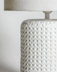 Rattan & Concrete Table Lamp | Natural or White