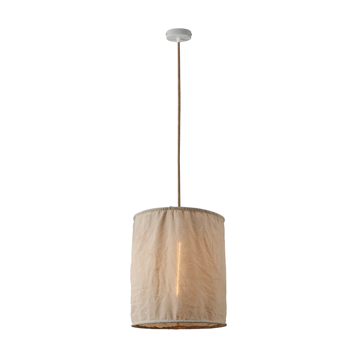 Natural Linen Pendant Light - Small or Large