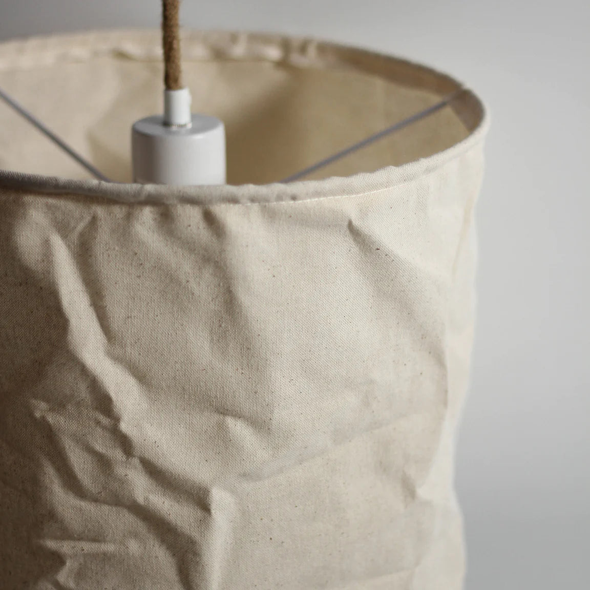 Natural Linen Pendant Light - Small or Large
